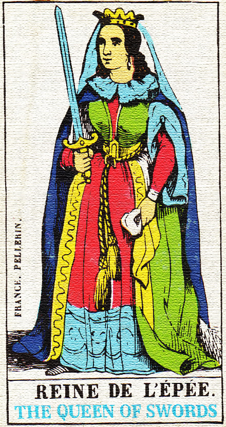 Tarotová karta Královna mečů
